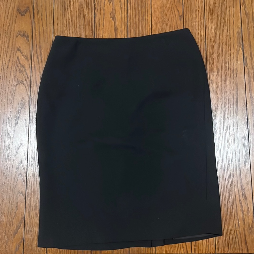 Mid Length Black Business Skirt